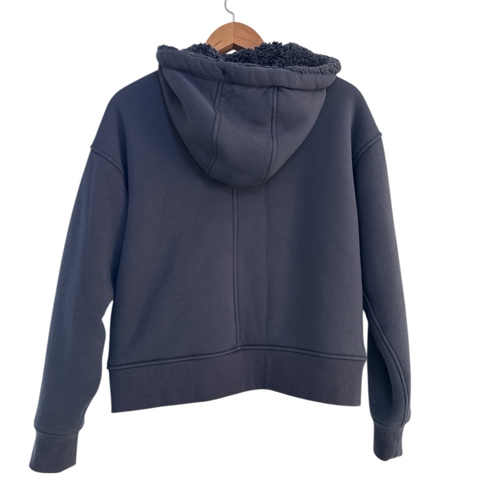 Athleta Cozy Sherpa Jacket Navy Super Soft - Picture 2 of 5